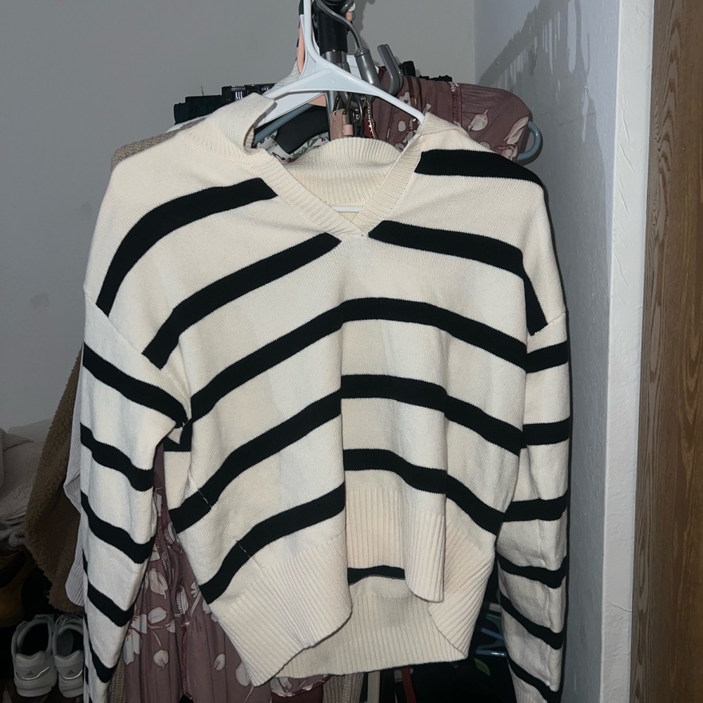 Black and white sweater